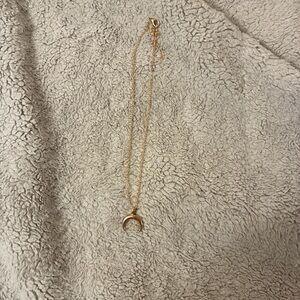 Gold Crescent Moon Necklace